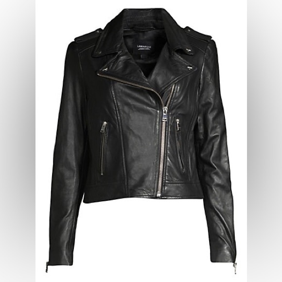 Saks Fifth Avenue- LaMarque - NWOT
Donna Leather Biker Jacket
BLACK
Small - Picture 3 of 8